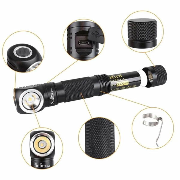 SOFIRN SP40 / SP40A - Kopflampe/Winkellampe mit 1.200 Lumen – Bild 7