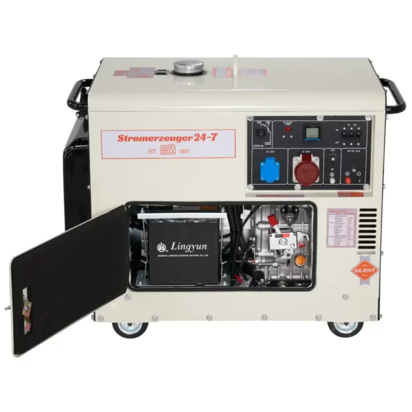 Kompak 6100SE-3 - 6.9kvA Diesel Not-Stromaggregat 230V/400V – Bild 2