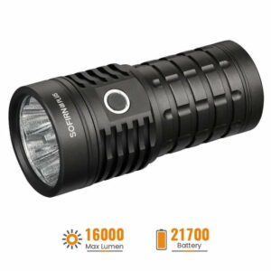SOFIRN Q8 Plus - Taschenlampe mit 6x XHP50.2 LEDs für bis zu 16.000 Lumen