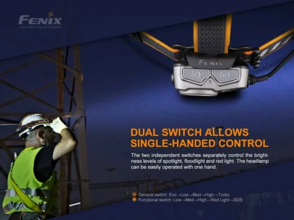 FENIX HP25R v2.0 - Helm-/Stirnlampe mit 1.600 + 400 Lumen – Bild 5