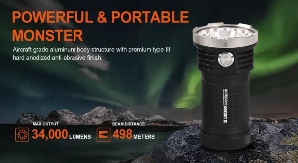 ACEBEAM X80GT 2 - Taschenlampe mit 18x XHP50.3 LEDs für bis zu 34.000 Lumen – Bild 6