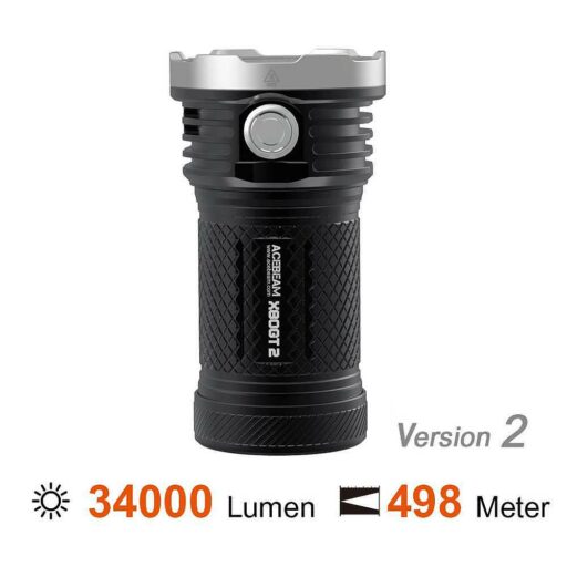 ACEBEAM X80GT 2 - Taschenlampe mit 18x XHP50.3 LEDs für bis zu 34.000 Lumen