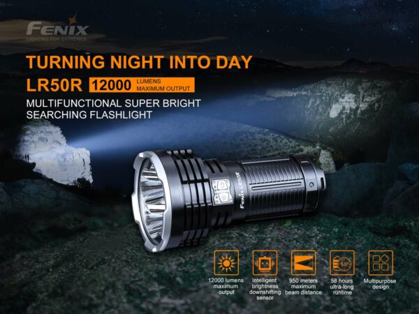 FENIX LR50R - 4x SST70 LEDs mit 12.000 Lumen – Bild 7