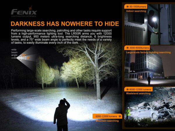 FENIX LR50R - 4x SST70 LEDs mit 12.000 Lumen – Bild 9