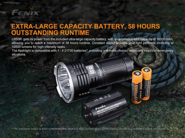 FENIX LR50R - 4x SST70 LEDs mit 12.000 Lumen – Bild 4