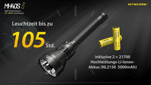 NITECORE MH40S - Taschenlampe mit 1x G9 LED für bis zu 1.500 Lumen & Fernbedienung – Bild 14