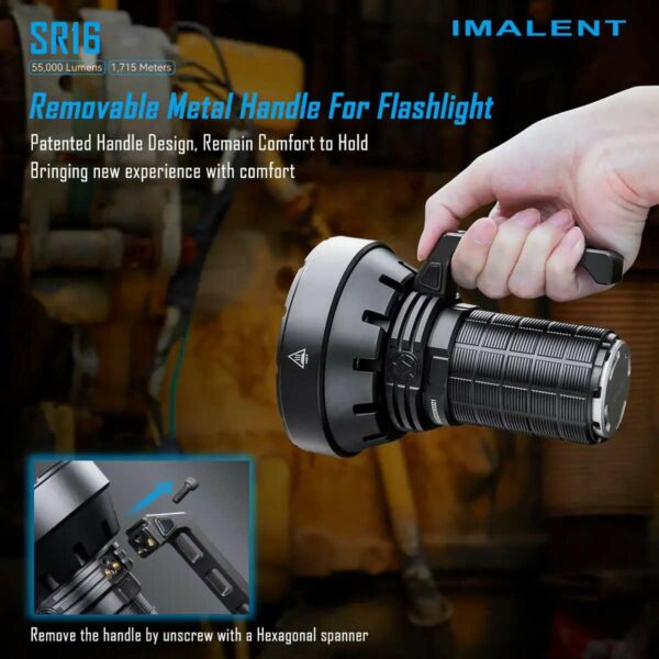 IMALENT SR16 - Handscheinwerfer mit 16x XHP50.3 LEDs für bis zu 55.000 Lumen – Bild 2