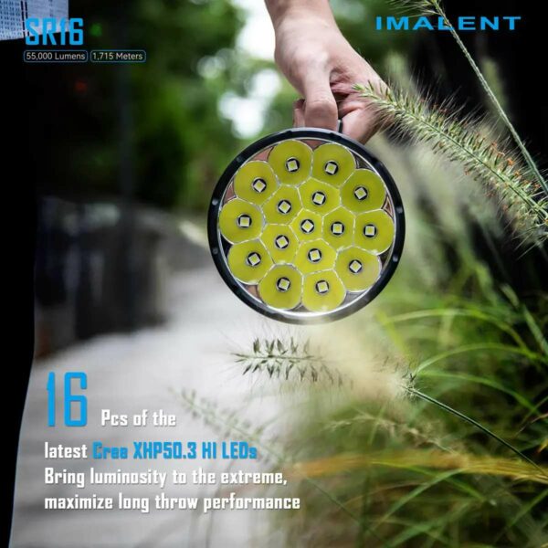 IMALENT SR16 - Handscheinwerfer mit 16x XHP50.3 LEDs für bis zu 55.000 Lumen – Bild 4