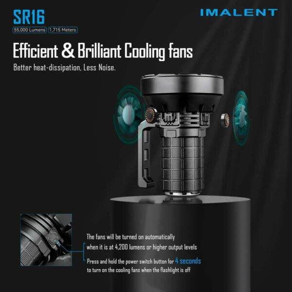 IMALENT SR16 - Handscheinwerfer mit 16x XHP50.3 LEDs für bis zu 55.000 Lumen – Bild 5