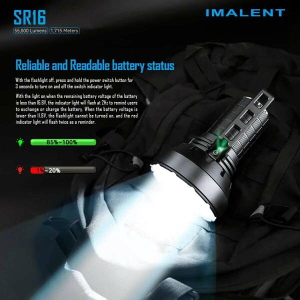 IMALENT SR16 - Handscheinwerfer mit 16x XHP50.3 LEDs für bis zu 55.000 Lumen – Bild 10