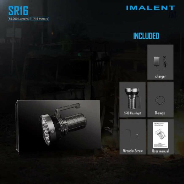 IMALENT SR16 - Handscheinwerfer mit 16x XHP50.3 LEDs für bis zu 55.000 Lumen – Bild 19
