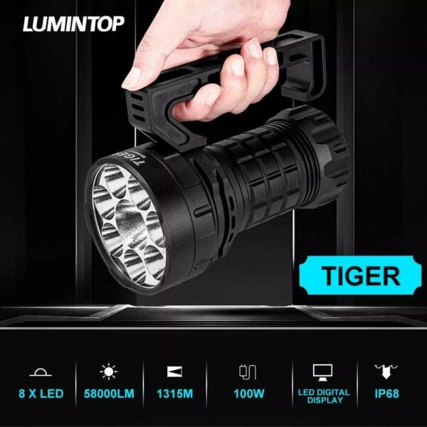LUMINTOP Tiger - 1x XHP70.3 & 7x XHP70.2 mit 58.000 Lumen – Bild 9