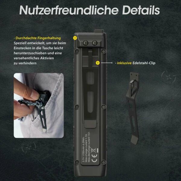 NITECORE EDC27 - Ultraflache Taschenlampe mit 3.000 Lumen – Bild 10