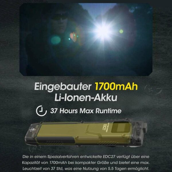 NITECORE EDC27 - Ultraflache Taschenlampe mit 3.000 Lumen – Bild 12