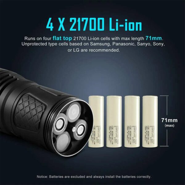 LUMINTOP GT3 Pro - LED Taschenlampe mit 3x XPH70.3 bis zu 27.000 Lumen – Bild 14