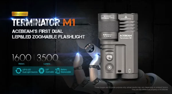 ACEBEAM Terminator M1 - Dual Head LEP & LED Taschenlampe – Bild 5