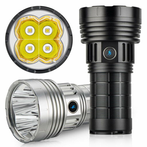 HAIKELITE HG50 - Taschenlampe mit 4x G50 LEDs für bis zu 8.000 Lumen