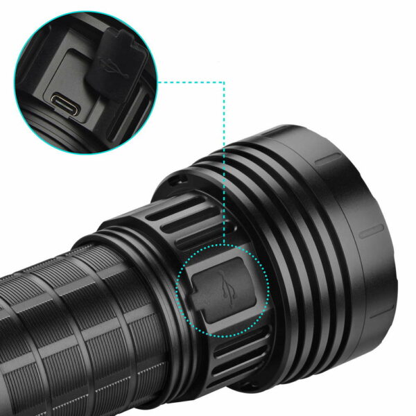 HAIKELITE HG50 - Taschenlampe mit 4x G50 LEDs für bis zu 8.000 Lumen – Bild 9