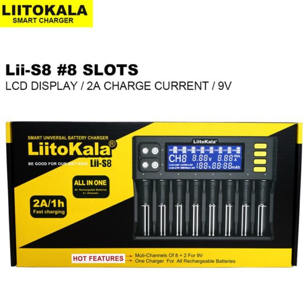 LIITOKALA LII-S8 - 8-Schacht-Akkuladegerät – Bild 5