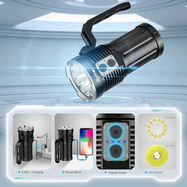 WURKKOS TS32 - universelle Taschenlampe mit 15.000 Lumen – Bild 5