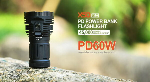 ACEBEAM X50 2.0 - Taschenlampe mit 8x XHP70.2 LEDs für bis zu 45.000 Lumen – Bild 2