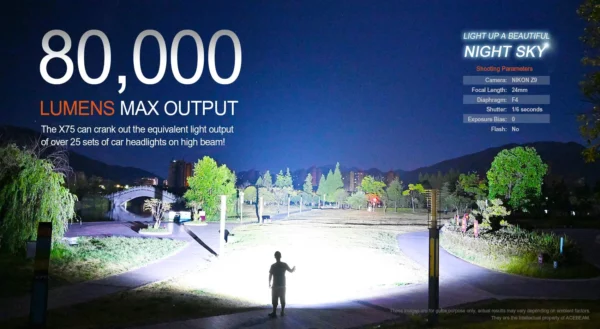 ACEBEAM X75 - 12x XHP70.2 mit 80.000 Lumen – Bild 9