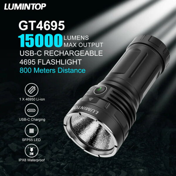 LUMINTOP GT4695 - Flutiger Thrower mit 1x SFP55 LED und 15.000 Lumen – Bild 11