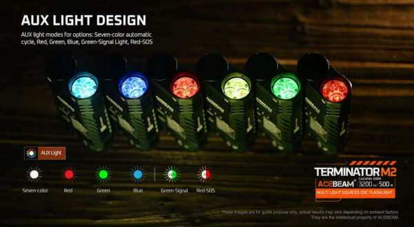 ACEBEAM Terminator M2 - Dual Head LEP & LED Taschenlampe mit 3.200 + 900 Lumen – Bild 8