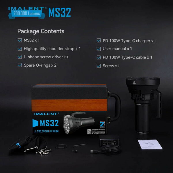 IMALENT MS32 - stärkster Handscheinwerfer mit 32x XHP70.2 LEDs für bis zu 200.000 Lumen – Bild 24