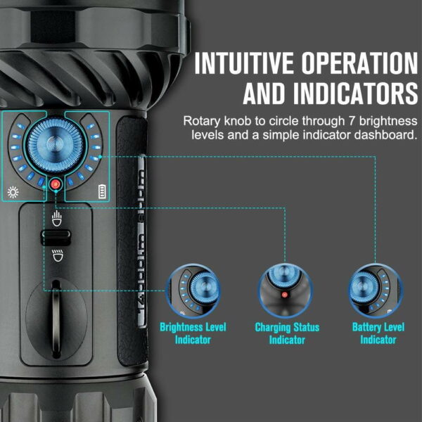 OLIGHT Marauder 2 - Taschenlampe mit 12+1 LEDs für bis zu 14.000 Lumen für Flood und Throw – Bild 10