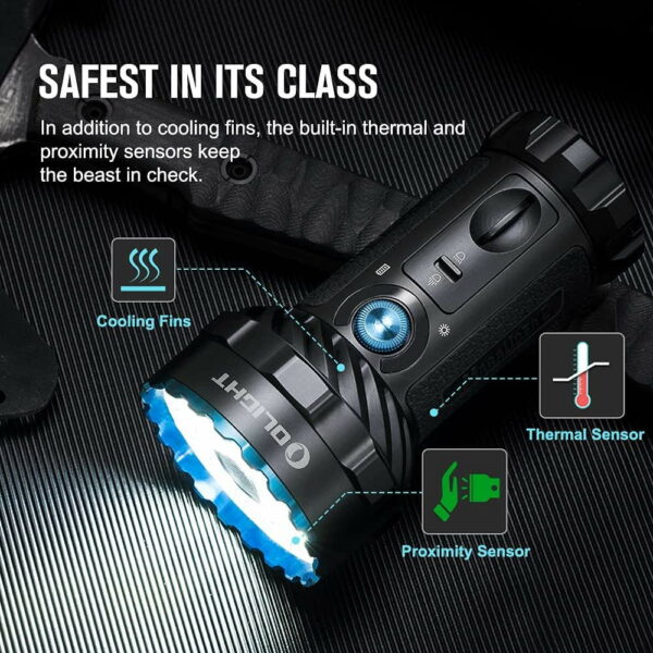 OLIGHT Marauder 2 - Taschenlampe mit 12+1 LEDs für bis zu 14.000 Lumen für Flood und Throw – Bild 13