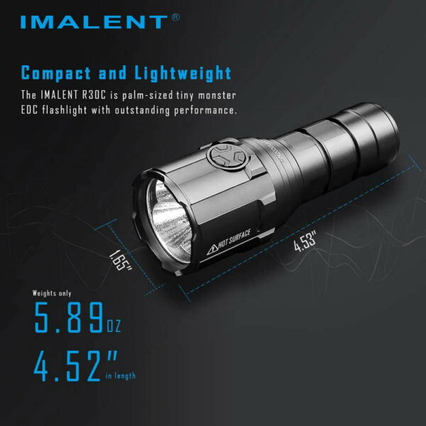 IMALENT R30C - EDC Taschenlampe mit 3x SST70 LEDs für bis zu 9.000 Lumen – Bild 6