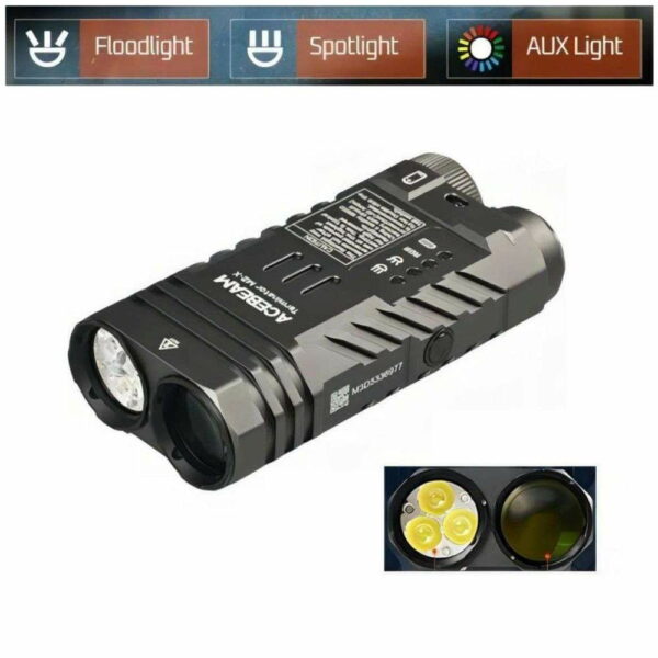 ACEBEAM Terminator M2-X - Dual Head LEP & LED Taschenlampe mit 3.200 + 900 Lumen – Bild 4
