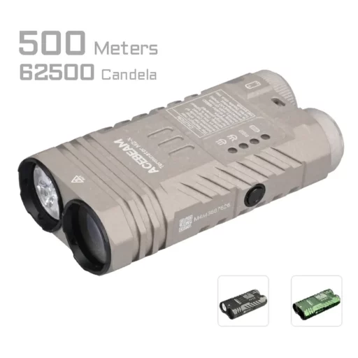 ACEBEAM Terminator M2-X - Dual Head LEP & LED Taschenlampe mit 3.200 + 900 Lumen