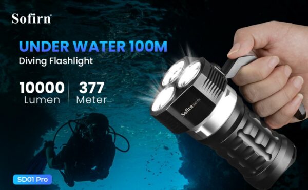 SOFIRN SD01 Pro - Tauchlampe mit 3x XHP50.2 LEDs für bis zu 10.000 Lumen – Bild 8