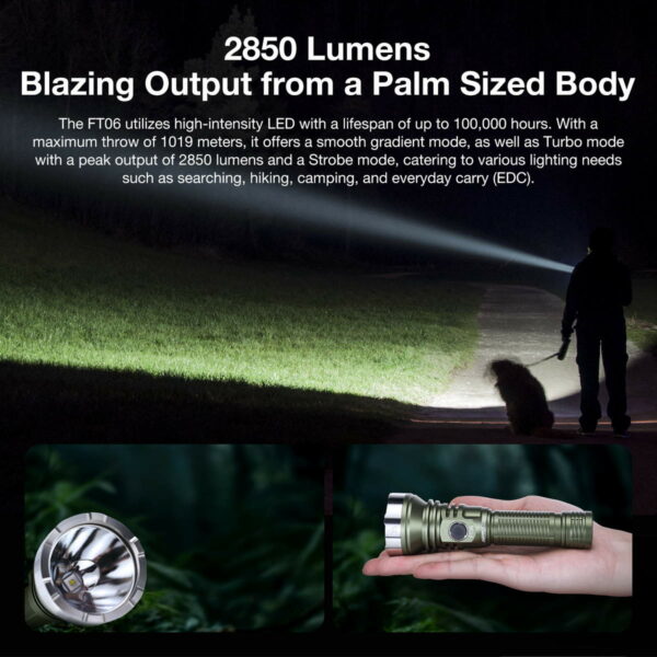 ASTROLUX FT06 - Taschenlampe mit 1x HI50 LED für bis zu 2.850 Lumen und 1.019 Meter Reichweite – Bild 6