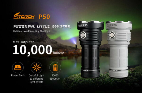 FITORCH P50 - Taschenlampe mit 3 & 16 LEDs für bis zu 10.000 Lumen – Bild 5