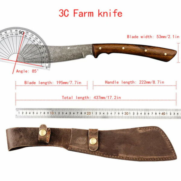 HX OUTDOORS TD-07 Wolf's Fang - handliche Survival Machete mit 160mm Klinge – Bild 17