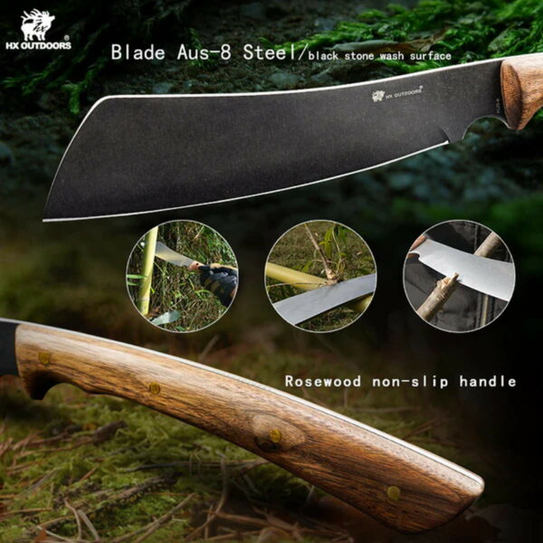 HX OUTDOORS TD-07 Wolf's Fang - handliche Survival Machete mit 160mm Klinge – Bild 11