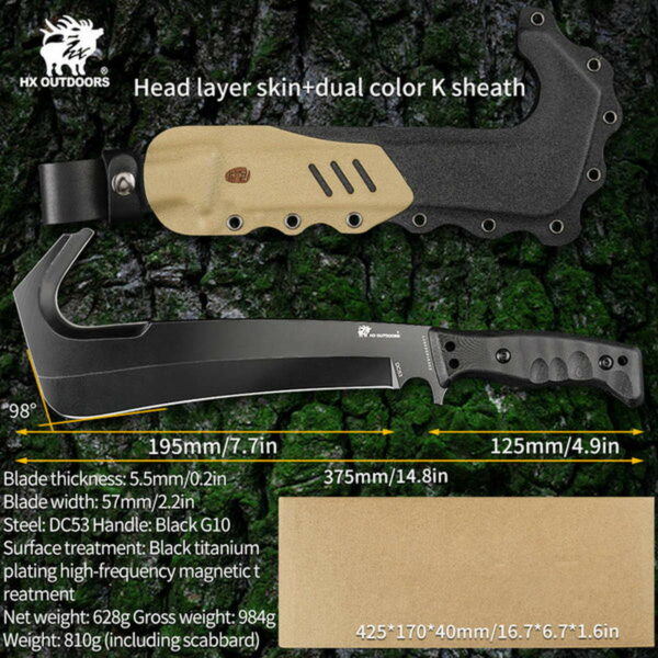 HX OUTDOORS  Jungle King - Machete mit 19cm Klinge – Bild 12