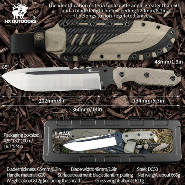 HX OUTDOORS M.E. Fire Scout - Machete mit 21cm Klinge – Bild 7