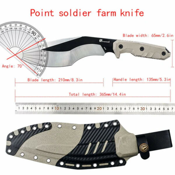HX OUTDOORS M.E. Pioneer - Machete mit 21cm Klinge – Bild 3