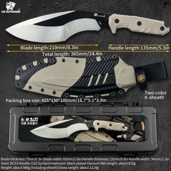 HX OUTDOORS M.E. Pioneer - Machete mit 21cm Klinge – Bild 7