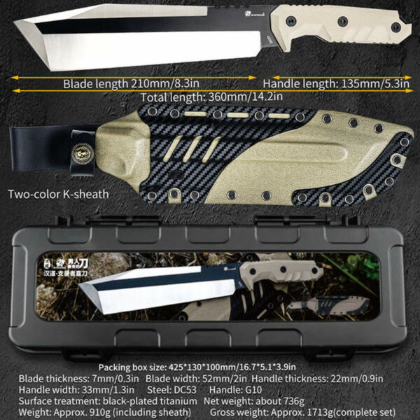HX OUTDOORS M.E. Supporter - Machete mit 21cm Klinge – Bild 17