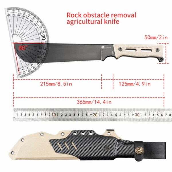 HX OUTDOORS ROCK - Bushcraft Machete mit 21cm Klinge – Bild 11