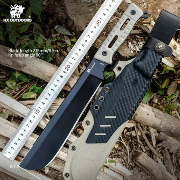 HX OUTDOORS ROCK - Bushcraft Machete mit 21cm Klinge – Bild 4