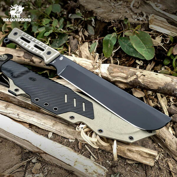 HX OUTDOORS ROCK - Bushcraft Machete mit 21cm Klinge – Bild 3