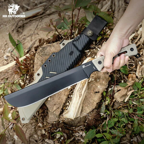 HX OUTDOORS ROCK - Bushcraft Machete mit 21cm Klinge – Bild 7
