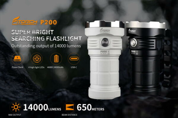 FITORCH P200 - Taschenlampe mit 4 LEDs für bis zu 14.000 Lumen – Bild 5