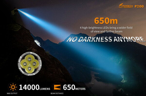 FITORCH P200 - Taschenlampe mit 4 LEDs für bis zu 14.000 Lumen – Bild 7
